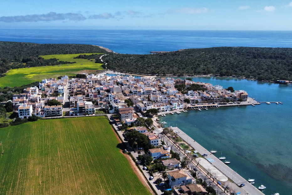 Aerial view of Cala Serena