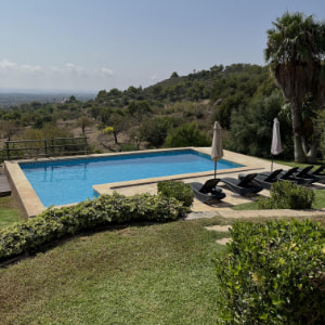 Jardín con piscina privada en s'Horta