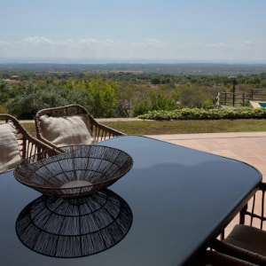 Terraza con vista panorámica desde el porche