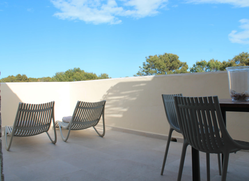 Penthouse terrace with outdoor furniture