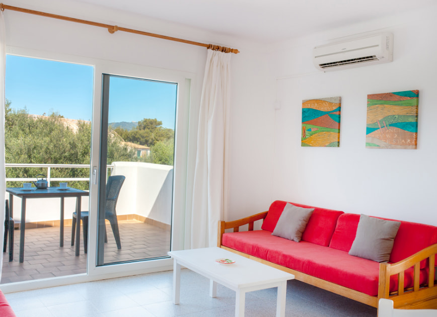 Living room of the flat with access to the terrace